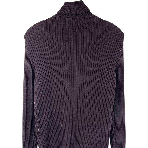 Carlisle Sweater Set Purple Silk Sequin Beaded Medium Designer Turtleneck - Picture 7 of 7